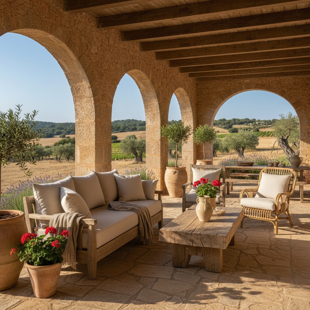 Sineu Rustic Finca Terrace Interior Design Mallorca